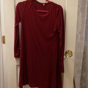 Long sleeve shift dress